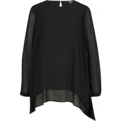 bonprix Vokuhila Long-Tunikaschwarz 38Damen
