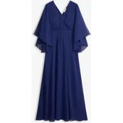 bonprix Abendkleid aus feinem Chiffonblau 42Damen