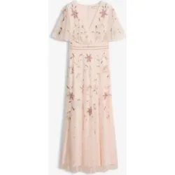 bonprix Abendkleid mit Paillettenstickereirosa 36Damen