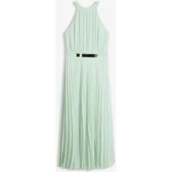 bonprix Abendkleid aus feinem Chiffon mit Plisseégrün 52Damen