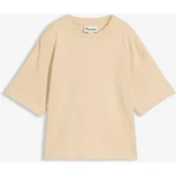 bonprix Boxy-Shirt aus schwerer Bio-Baumwollebeige 52Damen
