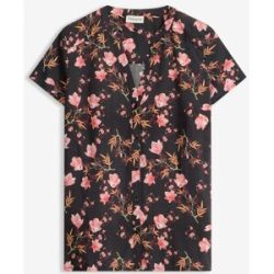 bonprix Kurzarmbluse Regular Fit, für Businessmode, aus Viskose, feminin gestaltet