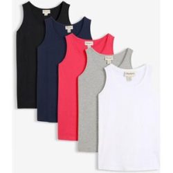 bonprix Longtop Packung, 5 tlg. figurumspielende Passform, po-bedeckend