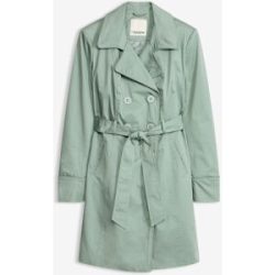 bonprix Trenchcoat mit abnehmbarem Bindegürtel, 2-Reiher