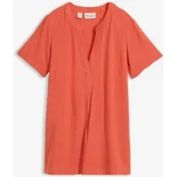 bonprix Long-Tunika aus reiner Viskoserot 40Damen