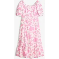 bonprix Midikleid aus reiner Bio-Baumwolleweiß 44Damen