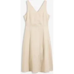 bonprix Midikleid aus reinem Leinenbeige 46Damen