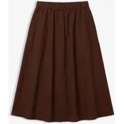 bonprix Midirock aus Leinen-Mixbraun 48Damen