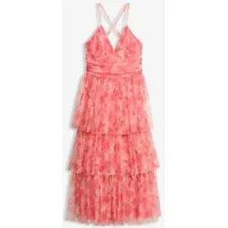 bonprix Midikleid aus zartem Tüll mit Volantspink 36Damen