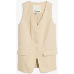 bonprix Anzugweste aus reinem Leinenbeige 36Damen