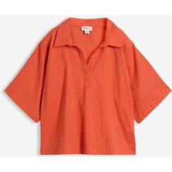 bonprix Tunikabluse aus reiner Baumwollerot 40Damen