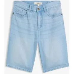 bonprix Leichte Jeans-Bermuda Mid Waist, Bequembundblau 54Damen