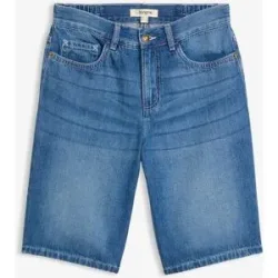 bonprix Leichte Jeans-Bermuda Mid Waist, Bequembundblau 42Damen