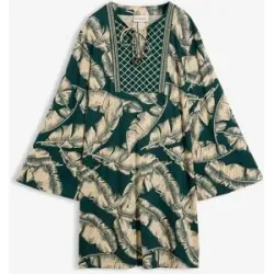bonprix Tunika-Kleid aus fließendem Viskose-Mixgrün 50Damen