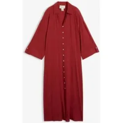 bonprix Kaftan-Kleid aus fließender Viskoserot 42Damen