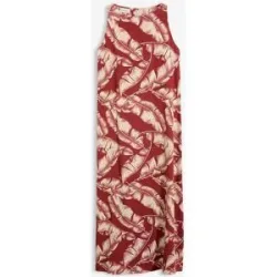bonprix Weites Kleid mit All-Over-Print aus Viskose-Mixrot 46Damen