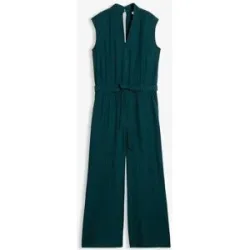 bonprix Viskose-Jumpsuit mit Kelchkragengrün 46Damen