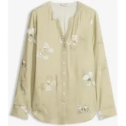 bonprix Viskose Bluse bedrucktgrün 48Damen