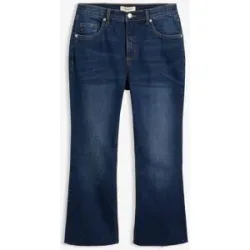 bonprix Bootcut-Jeans High Waist, croppedblau 38Damen