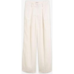 bonprix Sommerliche Bundfaltenhose aus Viskose-Mixweiß 40Damen