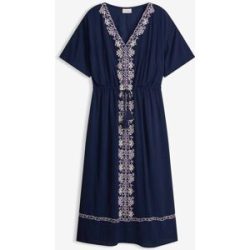 bonprix Midikleid aus fließender Viskoseblau 36Damen