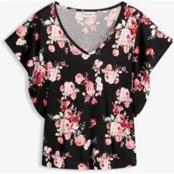 bonprix Shirt aus Viskoseschwarz 48Damen