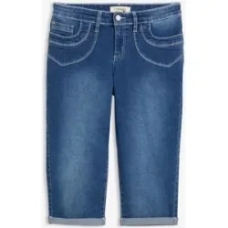 bonprix Caprijeans mit Stretch-Anteil, leichte Waschung, 5-Pocket-Style