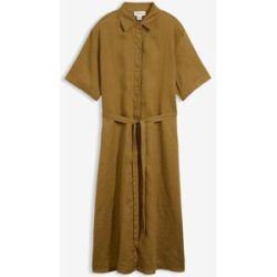 bonprix Blusenkleid aus reinem Leinengrün 40Damen