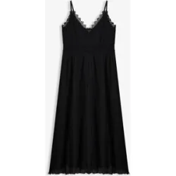 bonprix Midikleid mit Spitzeneinsatzschwarz 42Damen