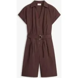 bonprix Jumpsuit mit Bindegürtelbraun 40Damen