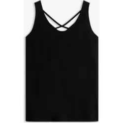 bonprix Jersey-Top aus reiner Bio-Baumwolleschwarz 40Damen