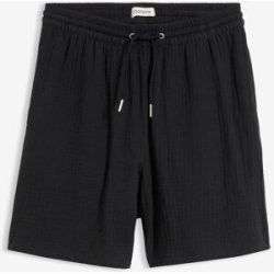 bonprix Shorts aus Musselinschwarz 48Damen
