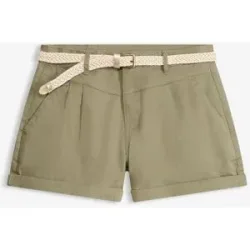 bonprix Shorts aus Baumwolle und Elasthan, Regular Fit, mit umgeschlagenem Saum