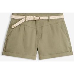 bonprix Shorts aus Baumwolle und Elasthan, Regular Fit, mit umgeschlagenem Saum