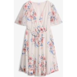 bonprix Minikleid aus Meshweiß 40Damen