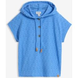 bonprix Henleyshirt lockerer Schnitt, Oversize-Passform, mit Kapuze, Kurzarm-Design