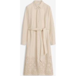 bonprix Hemdblusenkleid mit Lochstickereibeige 46Damen