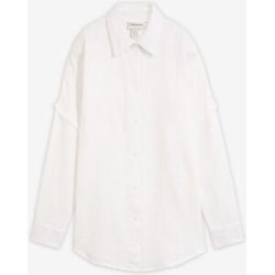 bonprix Oversize-Hemd aus luftigem Musselinweiß 44Damen