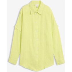 bonprix Oversize-Hemd aus luftigem Musselingelb 42Damen