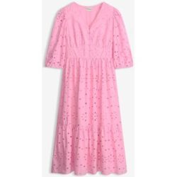 bonprix Lochstickerei-Midikleid aus reiner Baumwollerosa 48Damen