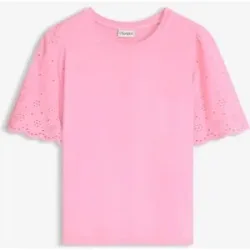 bonprix Shirt aus softem Viskose-Mix mit Lochstickereirosa 40Damen