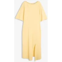 bonprix Jerseykleid mit Schlitz aus reiner Bio-Baumwollegelb 48Damen