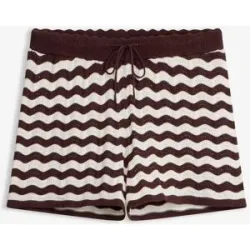 bonprix Strickshorts aus Leinen-Mixweiß 44Damen