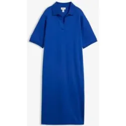 bonprix Polo Midikleid aus reiner Bio-Baumwolleblau 48Damen