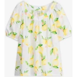 bonprix Bluse aus reiner Baumwolle mit Ballonärmelnweiß 44Damen