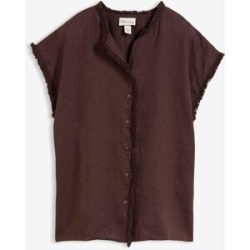bonprix Tunikabluse aus reinem Leinenbraun 46Damen