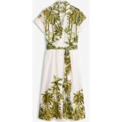 bonprix Hemdblusenkleid mit Bindebandweiß 42Damen