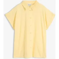 bonprix Baumwoll-Bluse mit Lochstickereigelb 44Damen