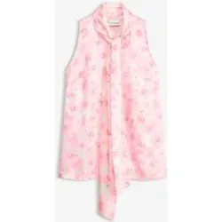 bonprix Schlupfbluse aus glänzendem Satin mit Bindedetailrosa 38Damen