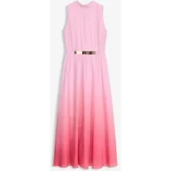 bonprix Chiffonkleid mit Kragen und Taillen-Einsatzrosa 52Damen
